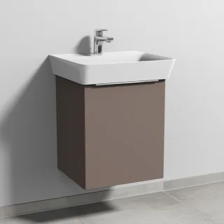 Sanipa 3way Waschtischunterbau zu Ideal Standard Connect Air Cube Waschtisch mit 1 Tür, Taupe-Matt UP6461T