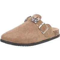 Ital-Design Damen Mules Freizeit Pantolette (88828349) Flach Pantoletten in Hellbraun