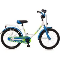 Bachtenkirch Kinderfahrrad Polizei 18 Zoll Fahrrad Polizeifahrrad ab 4 Jahre mit Rücktrittbremse
