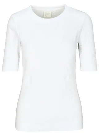 THE FASHION PEOPLE - Rib T-Shirt bright white - Gr. - L
