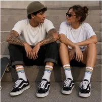 XCOAST Socken 5er Pack Regenbogen Design Socken