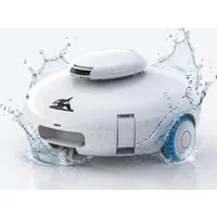 Hamlody Poolroboter Kabelloser Poolroboter für Bodenpool, 7500mAh Akku Selbstparkend, (140 Min mit starker Saugkraft, Selbstparker, 230μm für oberirdischen/flachen Pool), Doppelmotor mit Auto-Parkfunktion für Pools mit flachem Boden