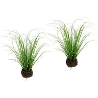 Kunstpflanze Gras im Reisig, I.GE.A., Höhe 30 cm, Künstlicher Grasbusch, 2er Set