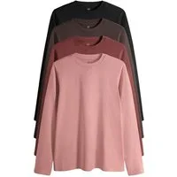 The Set Langarmshirt The Set Slim Fit Langarmshirts, 4er-Pack (4-tlg)