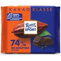 Ritter SPORT Schokolade, Ritter Sport Edelbitter Kakao Klasse die Kräftige aus Peru 100g