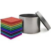 FurniSafe FurniSafe Neocube 5 mm Magnetkugeln bunt Würfel 1.000 Kugeln rainbow Magnetspielbausteine, (1000 St), Magnetisch