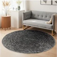 HANSE Home Teppich Cavallo, rund, Höhe: 9 mm, Wohnzimmer, Schlafzimmer, Flur, Kurzflor, meliert, Vintage, weich