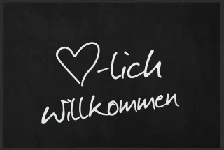 Fussmatte Herzlich Willkommen 10135 | Größe: 60 cm x 45 cm
