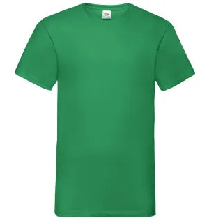 Fruit Of The Loom Valueweight T-shirt für Männer mit V-Ausschnitt, kurzärmlig (Kellygrün)