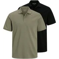 Jack & Jones Poloshirt JJKANE POLO SS 2PK MP (Packung, 2-tlg) Baumwollmischung, regular fit