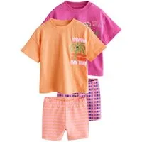 Next T-Shirt & Shorts Oberteil und Radlershorts, 2-teiliges Set (4-tlg)