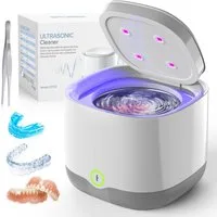 ANYSUN Ultraschallreiniger UV Ultraschallreinigungsgerät Ultraschall-Zahnreinigungsgerät, 24W Mit UV-Licht, zur Desinfektion mit 2 Modi mit Bakterienabtötung.
