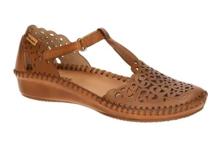 Pikolinos 655-0967 brandy Damen Sandale Keilsandalen braun Echtleder Gummisohle