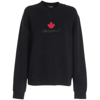 Dsquared2 Pullover Mit Ahornblatt-logo, Schwarz