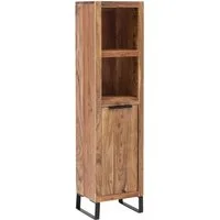 massivum Hochschrank Sydney Akazienholz Badschrank Badregal Massivholz