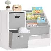 SoBuy Bücherregal KMB76, Kinderregal mit Boxen Aufbewahrungsregal Spielzeugregal Kinderzimmer