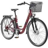 Telefunken E-Bike Cityrad Multitalent RC822, 7 Gang Shimano Tourney Schaltwerk, Kettenschaltung, Frontmotor, 531,3 Wh, (Beleuchtung, Straßenzulassung, ca. 100 km Reichweite, 2 V-Bremsen), Elektrofahrrad, Damen Herren, 28 Zoll, 36,9 V, 531,3 Wh Akku, 