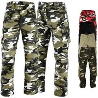 German Wear Motorradhose JEANS-003 Motorradjeans Biker Cargohose mit Schutz Aramidstoff & CE-Protektoren