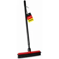 BawiTec Kehrgarnitur Gummibesen Noppenbesen mit Teleskopstiel Friseurbesen, Laminat, Steinböden, Teppichböden, Keramik, Parkett, Teppiche, Fliesen, Korkböden, PVC-Böden, Gumminoppen
