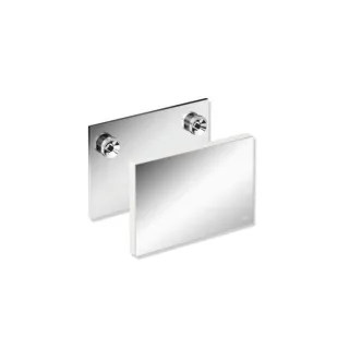 Hewi System 900 Montageplatte 900.51.0034098 Platte aus Edelstahl verchromt, Rahmen signalweiß, mit Abdeckung