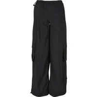URBAN CLASSICS Stoffhose Urban Classics Damen Ladies Wide Crinkle Nylon Cargo Pants (1-tlg)