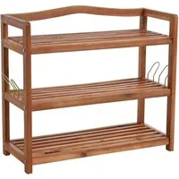 ESTEXO Regal Holz Schuhregal Schuhschrank Schuhablage Holzregal Schrank Ablage Ak