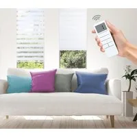 Elektrisches Rollo Aline - SMART HOME, Good Life, Lichtschutz, ohne Bohren, Klemmfix, mit Fernbedienung