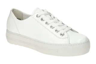 Paul Green Damen Halbschuhe Sneaker 4790-15 wei? uni (white) Echtleder mit Fr...