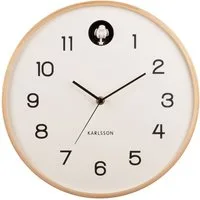Karlsson Wanduhr Karlsson Wanduhr mit Holzgehäuse und grauem Zifferblatt