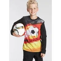 KIDSWORLD Langarmshirt FUSSBALL Langarm, Basic-Passform, bedruckt, Rundhalsausschnitt