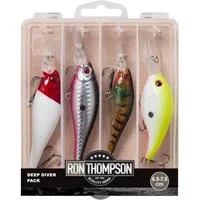 Ron Thompson Kunstköder Ron Thompson Deep Diver Pack + Box 6,5-7,5cm - 4 Wobbler