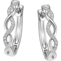 Firetti Paar Creolen Schmuck Geschenk Silber 925 Ohrschmuck Ohrringe Kreis Infinity, mit Zirkonia (synth)