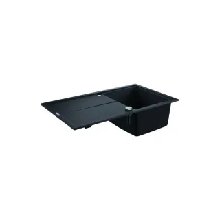 Grohe K400 Komposit-Einbauspüle 31640AP0 860x500mm, 1 Becken mit Abtropffläche, granit schwarz
