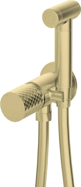 Neuesbad Serie 600 Hexa Unterputz Bidetarmatur mit Bidet-Handbrause, gold gebürstet NB1DEBHS_R34M1