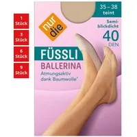 Nur Die Füßlinge Füssli Ballerina Damen (1er/3er/6er/9er Pack, 6-Paar) sneaker-socken strumpf strümpfe