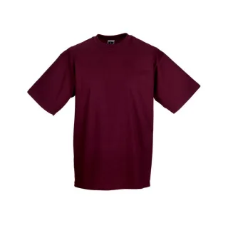 Russell Herren Organik T-Shirt Kurzarm (Burgunderrot)