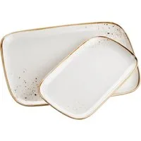 MÄSER Servierplatte Pintar, Servierplatten-Set, Porzellan, Porzellan, (Set, 2-tlg)