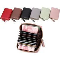 VIVIHEYDAY Mini Geldbörse Geldbörsen, Leder Geldbörse (Smart wallet mit RFID-Schutz (Men's Wallet, Mini Portemonnaie Herren,Geldbörse mit Münzfach, Slim Portmonnaie Clip, Kreditkartenetui Herren Damen mit Geldbeutel, Kartenetui Herren Damen), Kreditk