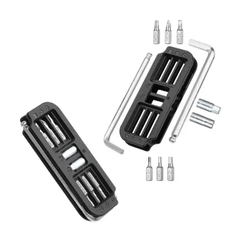 BENGGUO 10 in 1 Portable Bicycle Repair Tools 6mm Wrench 6Pcs CRV Removable Adapter Sleeve for Protable Bike Quick Fix