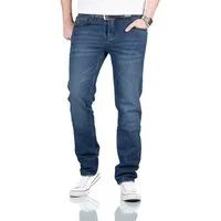 Alessandro Salvarini Straight-Jeans Herren Jeans Regular Fit mit Stretch – Klassische Denim Hose Zeitlose Herren Jeans im 5-Pocket-Style