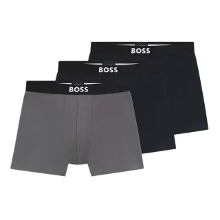 Boss - Retropants für Herren, Polyester-Baumwollmischgewebe (3er-Pack) (Grau/Blau/Schwarz)