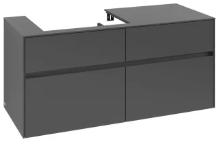 Villeroy & Boch Waschtischunterschrank Collaro C08200 1200x548x500mm 4 Ausz. Waschtisch li Graphite C08200VR