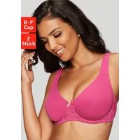 Nuance by Lascana T-Shirt-BH (Packung, 2 Stück) mit Bügel und nahtlosen Cups, aus Baumwoll-Qualität