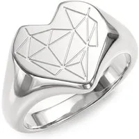 Liebeskind Berlin Fingerring Broken Heart Chunky Edelstahl
