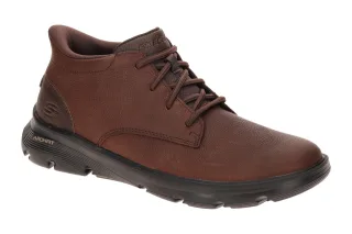 Skechers 205514 RDBR Arch Fit Graza Ridley Herren Slipper braun bequem & leicht