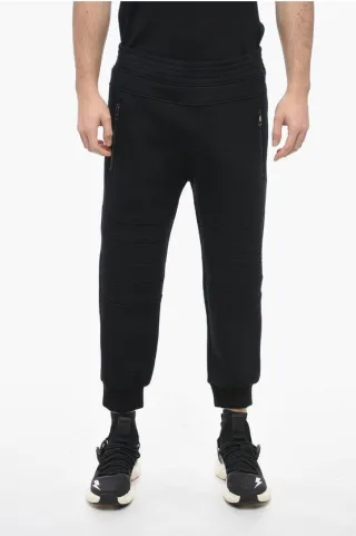 Neopren-Bikerhose mit niedriger Taille und schmaler Passform in Schwarz