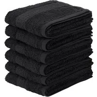 OTTO home Gästehandtücher Juna, als Set und Serie erhältlich, 6 Gästetücher, 30x50cm, Walkfrottee (6-St), 100% Baumwolle, mit Bordüre, Uni-Farben, weich