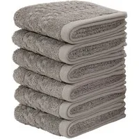 OTTO home Gästehandtücher Regona, Gästehandtücher 30x50cm, flauschig und weich, 500 gr/m², Frottier (Set, 6-St), Premium Handtücher mit Bordüre, Set, 100% Baumwolle, 5 Jahre Garantie