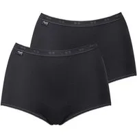 sloggi Maxislip Basic+ (2er Pack) perfekter Sitz, Baumwollmix, elastisch, weiche Nähte