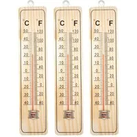 TSB Werk Raumthermometer Thermometer Innenthermometer Außenthermometer, 8-tlg., 1-8 Stk, Garten, Analog, Innen, Außen, Holz